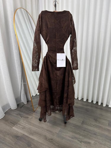 فستان ميدي باربي دانتيل راقي