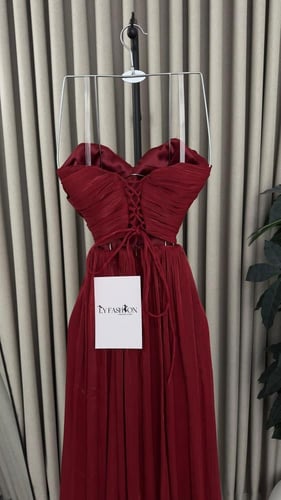 فستان سهرة شيفون ناعم لمعه