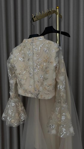 طقم سهرة منفصل بلوزه وتنورة