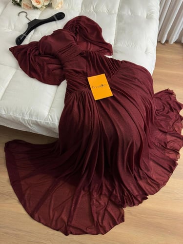 فستان سهرة عودي لمعه