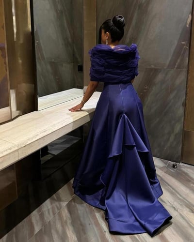 فستان سهرة أنيق كحلي