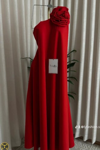 فستان سهرة ناعم اوفر سايز