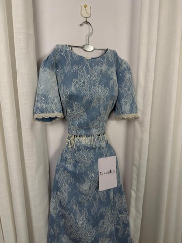 طقم سهرة منفصل تنورة جنز فخم