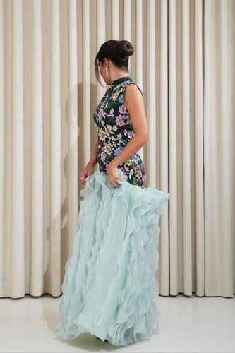 فستان سهرة باربي دانتيل كمبيوتر طبقات