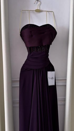 فستان سهرة موف فخم