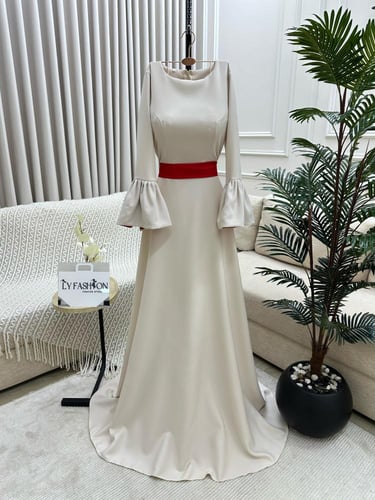 فستان سهره باربي بأكمام واسعة
