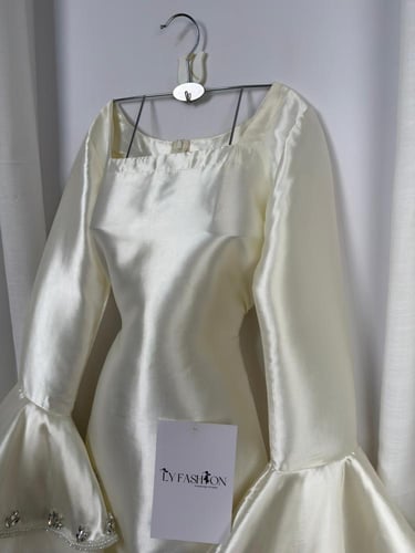 فستان سهرة ميكادو تل تطريز كرستال راااقي