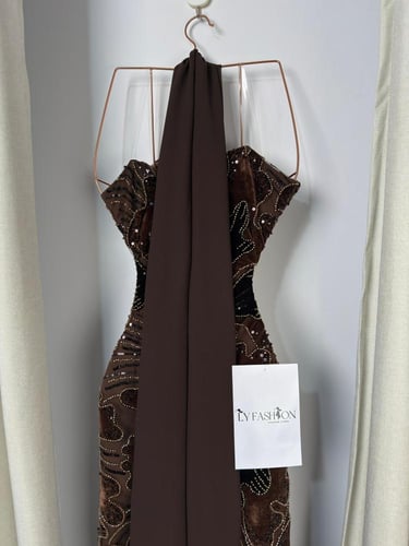 فستان سهرة مخمل أنيق