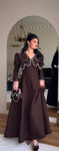 فستان سهره باربي كوري تطريز شك يدوي