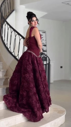 فستان سهرة باربي مورد فخم