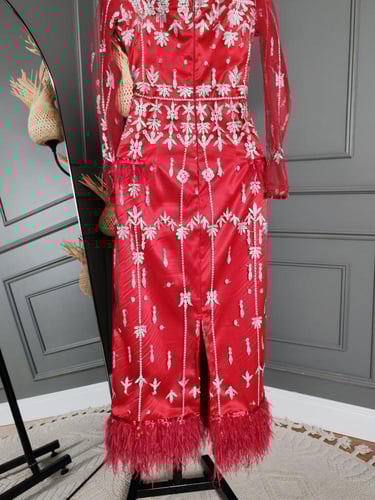 فستان سهرة شيفون مبطن