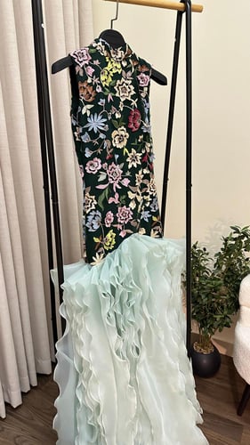 فستان سهرة باربي دانتيل كمبيوتر طبقات