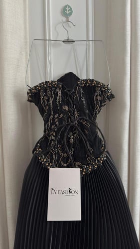 فستان سهرة تطريز يدوي فخم