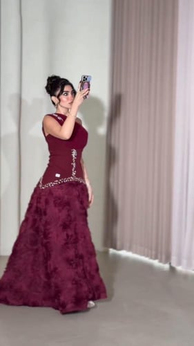 فستان سهرة باربي مورد فخم