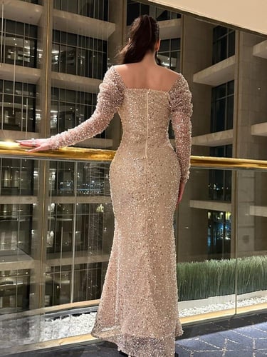 فستان بيج ترتر مطرز بلولو