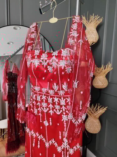 فستان سهرة شيفون مبطن