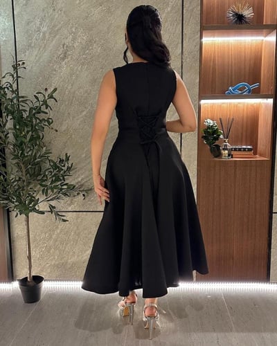 فستان سهرة شك يدوي كريستال