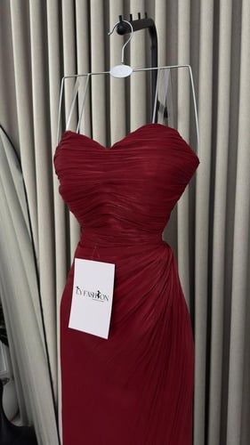 فستان سهرة شيفون ناعم لمعه