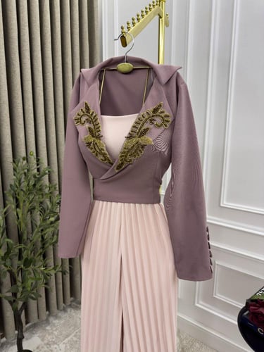 جمبسوت معا جاكيت مطرز راقي