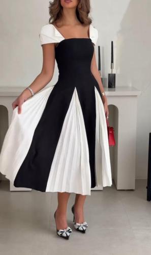 فستان ناعم بكسرات راقي