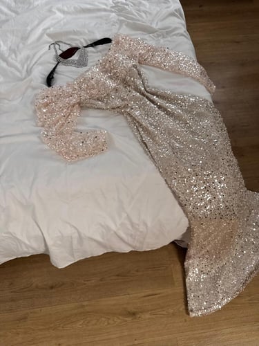 فستان بيج ترتر مطرز بلولو