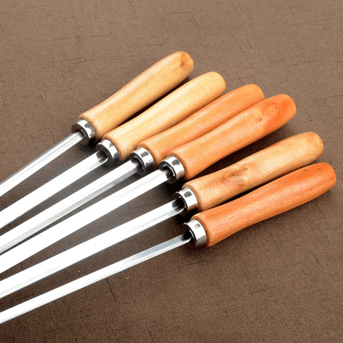 بالجملة - سيخ مبروم مع قبضة خشبية 1كرتون*12كيس*6حب...