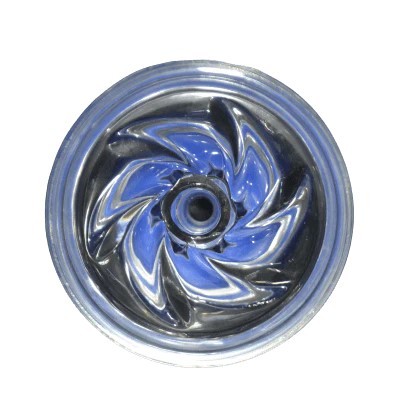 راس شيشة من السيليكون مع راس زجاج دائري موديل 2