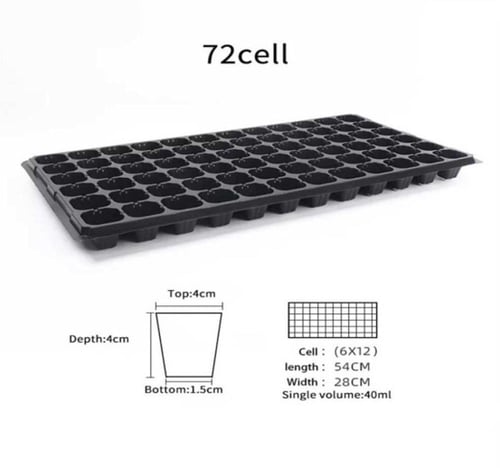 كرتون صواني تشتيل ٧٢-٢٠٠ خلية