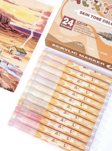 ألوان أكريلك بدرجات البشرة