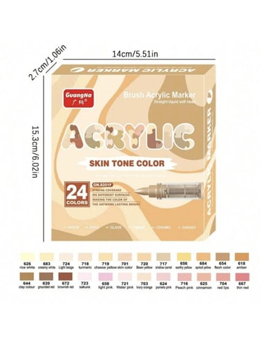 ألوان أكريلك بدرجات البشرة