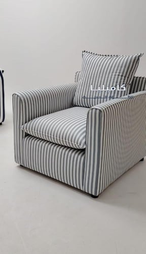 كنبه كلاسيك مخطط رمادي