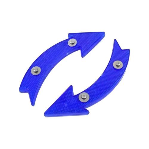 Arrow reflections in blue color