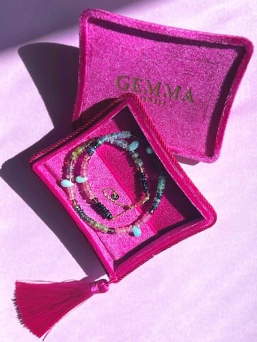 Multicolored Gems & 5 Amazonite Gem Drop