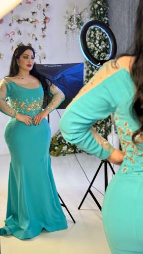 فستان سهره كريب شك