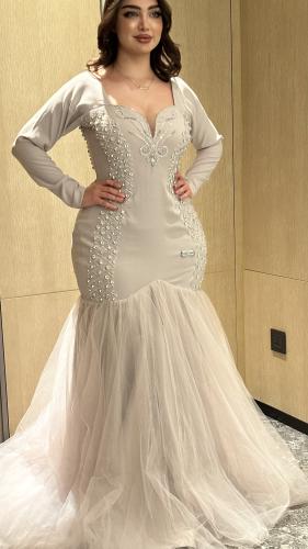 فستان سهره كريب شك