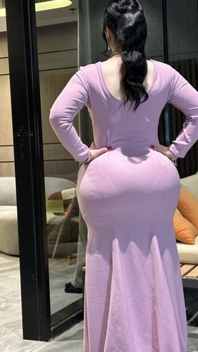 فستان مبطن كريب