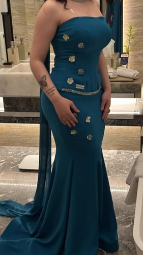 فستان سهره كريب شك