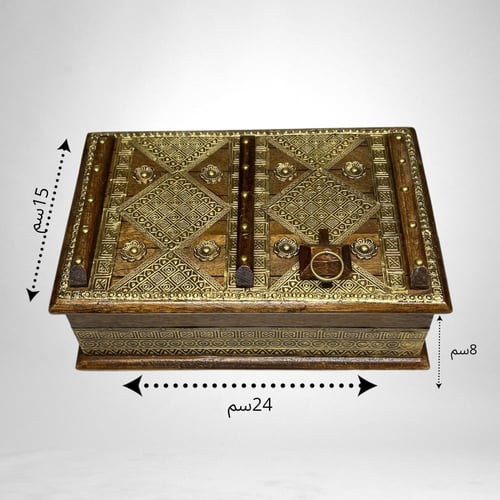 صندوق خشبي (ذهبي)