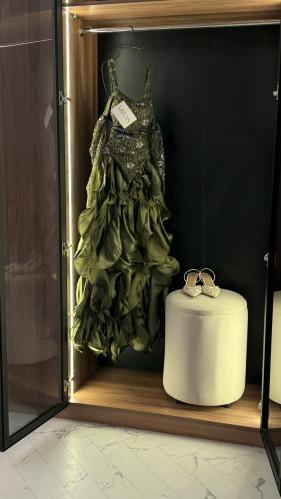 فستان MIRAS الأخضر الملكي