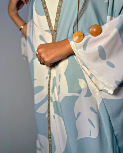 كيمونو قطني أنيق بملمس ناعم وتصميم مريح