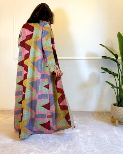 عباية كلاسيكية من طبقتين بكشمير ولينين إنجليزي مع...