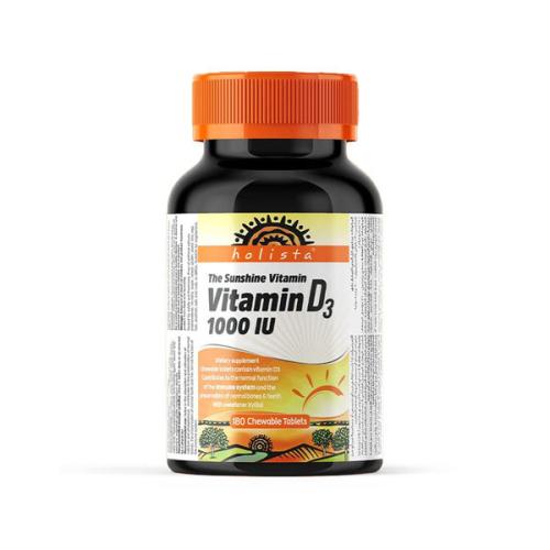 Holista | Vitamin D3 1000 IU – 180 Chewable Tablet...