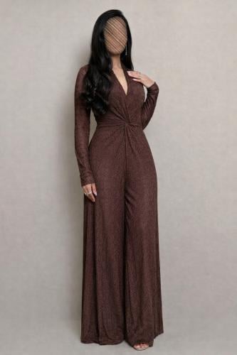 جمبسوت بني أنيق بقصة خصر محددة