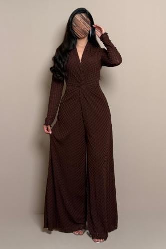 جمبسوت بني أنيق بقصة خصر محددة