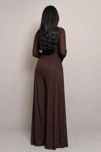 جمبسوت بني أنيق بقصة خصر محددة