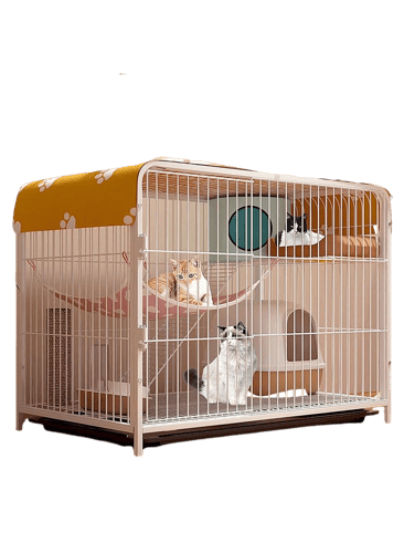 قفص قطط مع أرجوحة