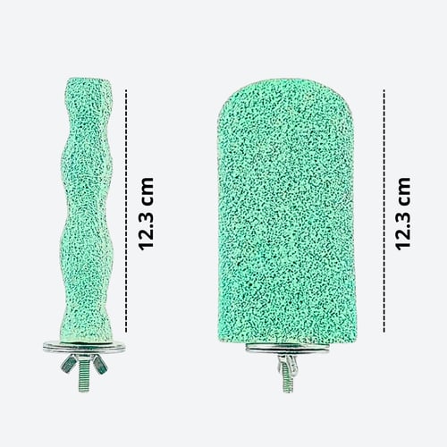 2 مبرد اظافر الطيور على شكل آيس كريم مع حامل