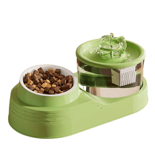موزع طعام وماء للقطط