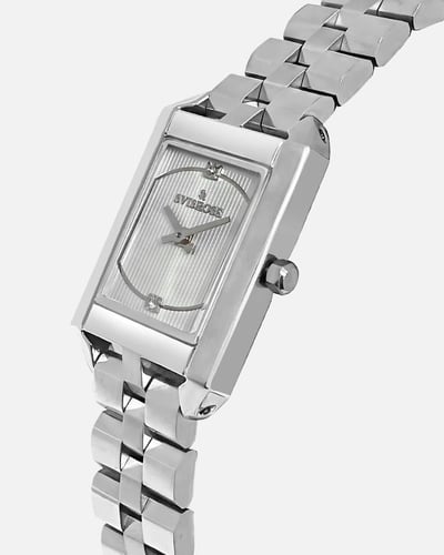 ساعة نسائية سفيسروز ستيل بلون فضي