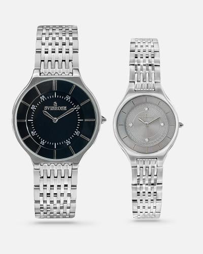 طقم سفيسروز نسائي فضي و رجالي فضي